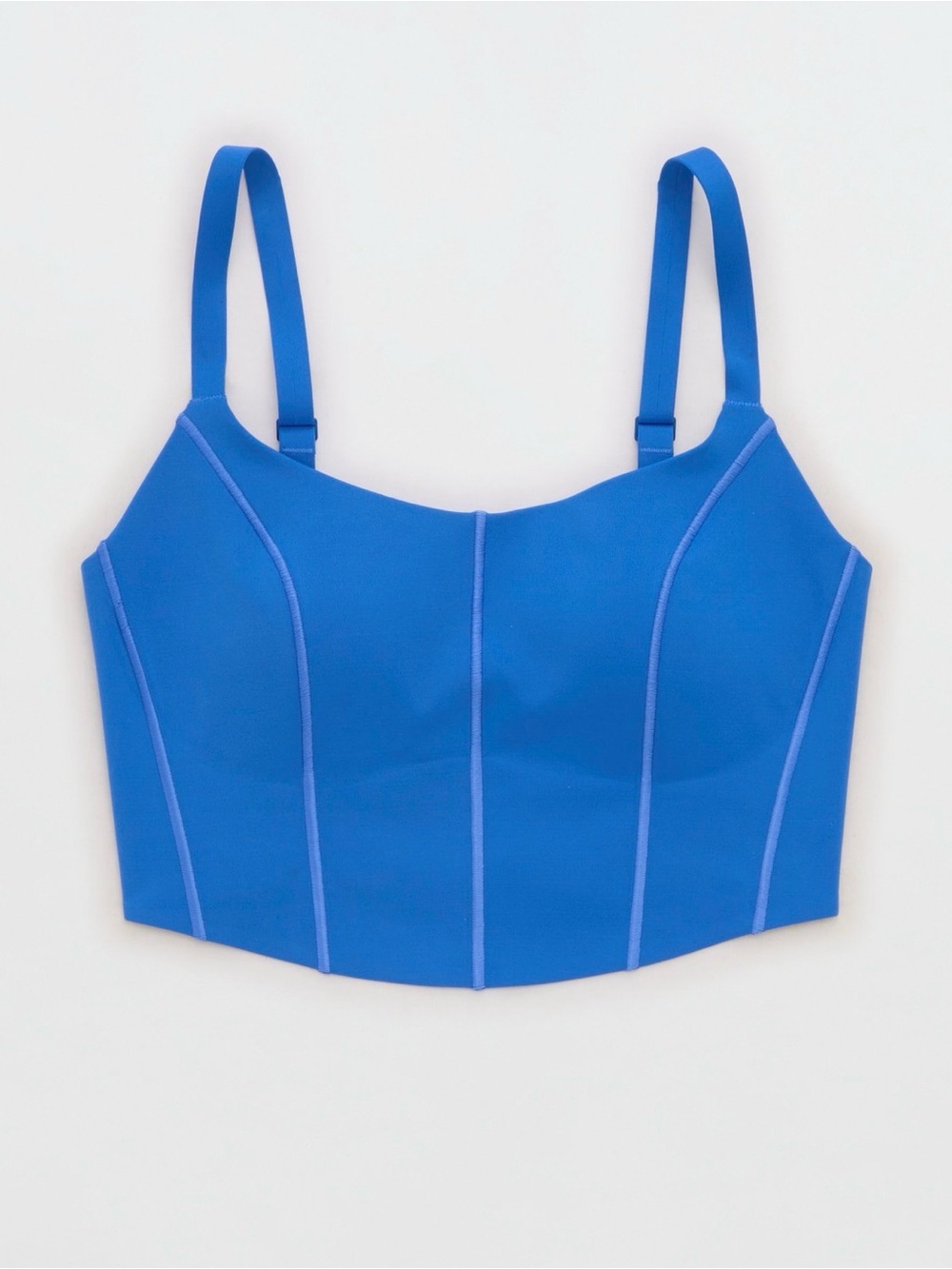 OFFLINE by Aerie Real Me Hold Up! Corset Sports Bra Cobalt Blue Size S
